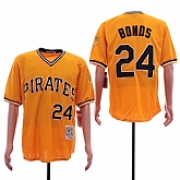 Pirates 24 Barry Bonds Orange Cooperstown Collection Jersey Sguo,baseball caps,new era cap wholesale,wholesale hats